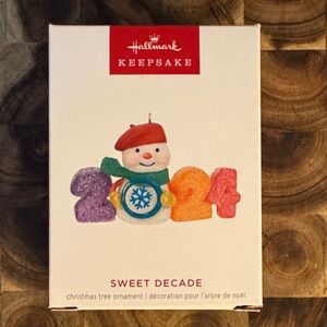 Hallmark Keepsake 2024 Snowman Ornament - Red, Purple, Orange - Unopened